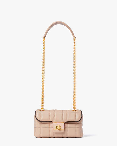 Kate Spade,Evelyn Quilted Small Shoulder Crossbody,Small,Evening,Milk Tea