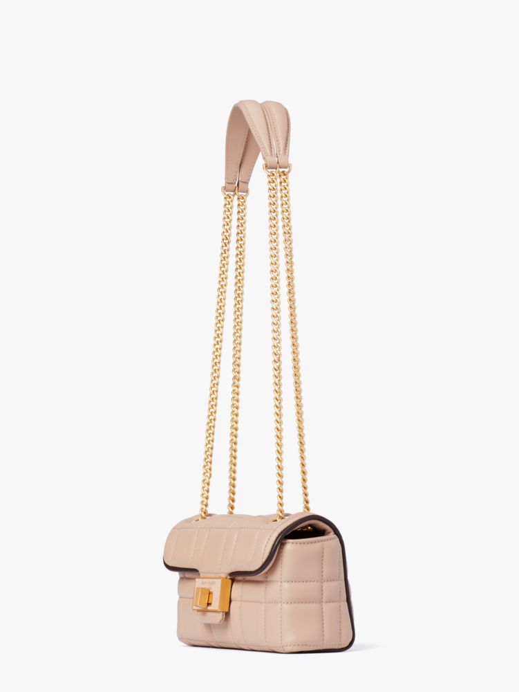 QA_AUTO Evelyn Quilted Small Shoulder Crossbody, Milk Tea, Product