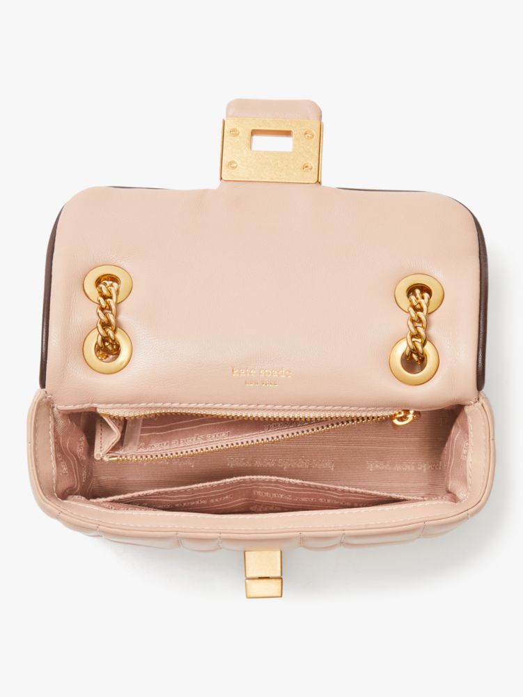 QA_AUTO Evelyn Quilted Small Shoulder Crossbody, Milk Tea, Product