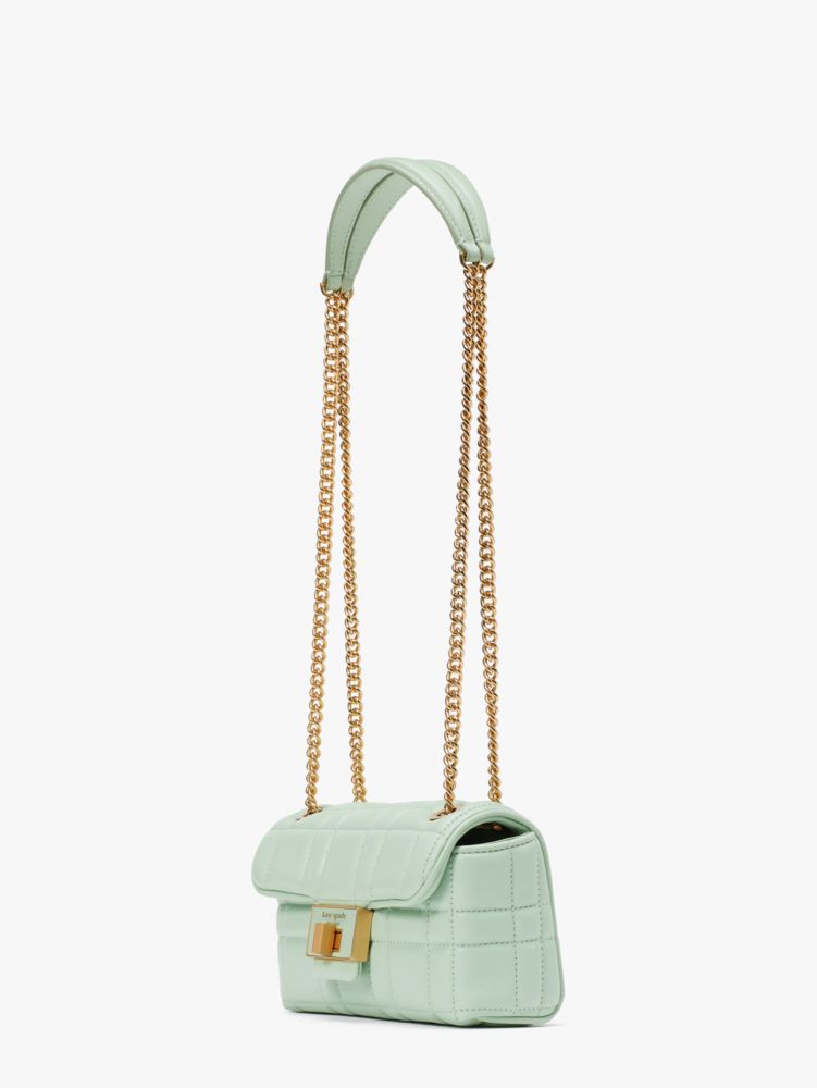 Kate Spade,エブリン キルテッド スモール ショルダー クロスボディ,クロスボディ / 斜めがけ,ピスタチオクリーム