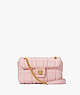 Kate Spade,Evelyn Quilted Small Shoulder Crossbody,Small,Evening,Pink Dune