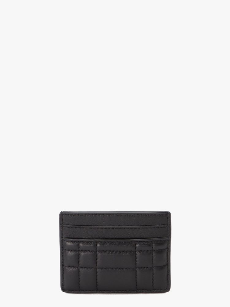 Kate Spade,エブリン キルテッド カード ホルダー,財布小物,ブラック