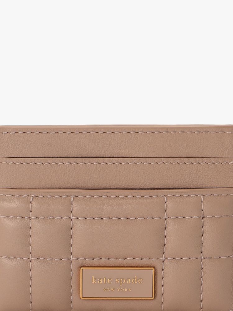 Kate Spade,エブリン キルテッド カード ホルダー,ﾅﾁｭﾗﾙ