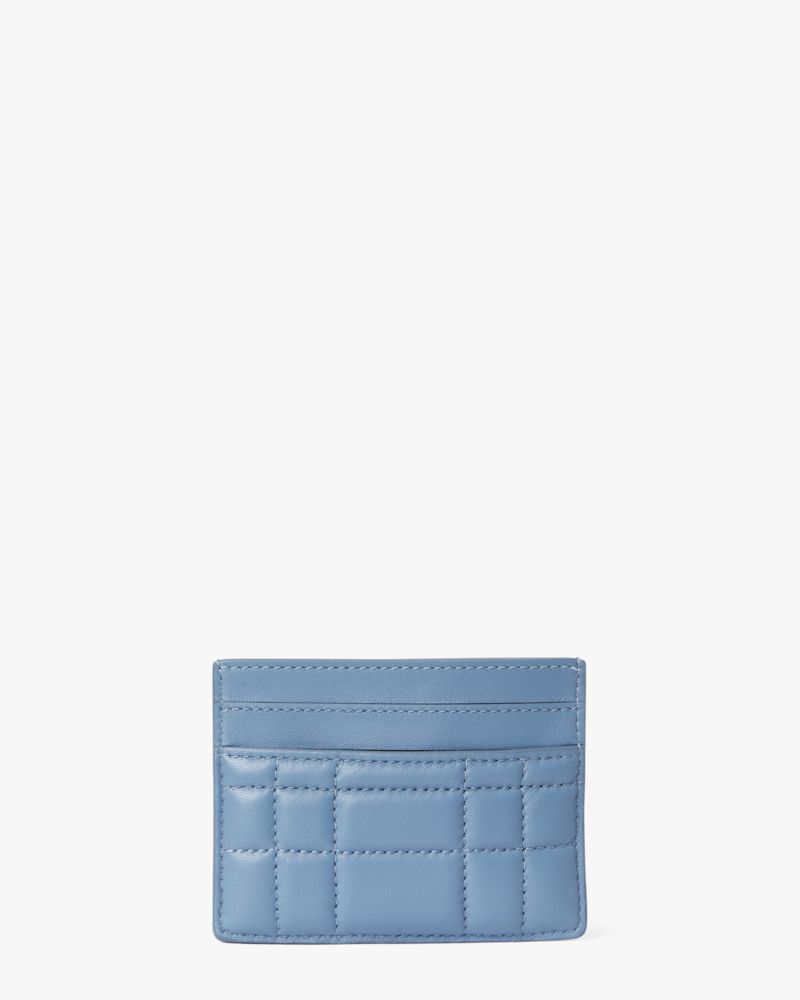 Kate Spade,Evelyn Quilted Cardholder,Evening,Manta Blue