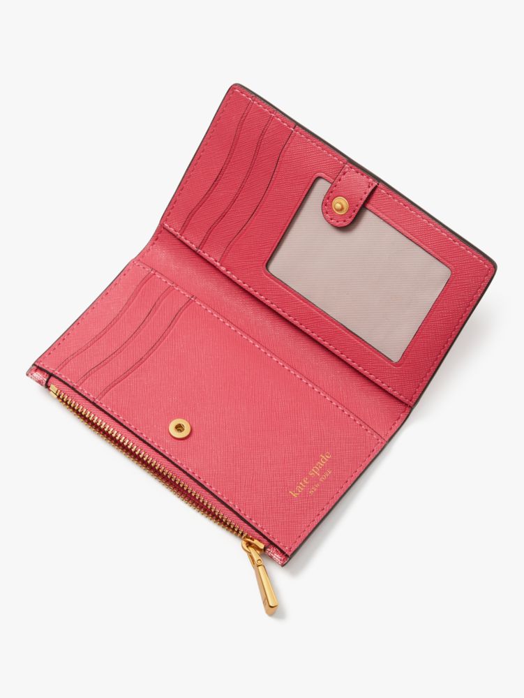 Red Monogram Coated Canvas Flower Wallet