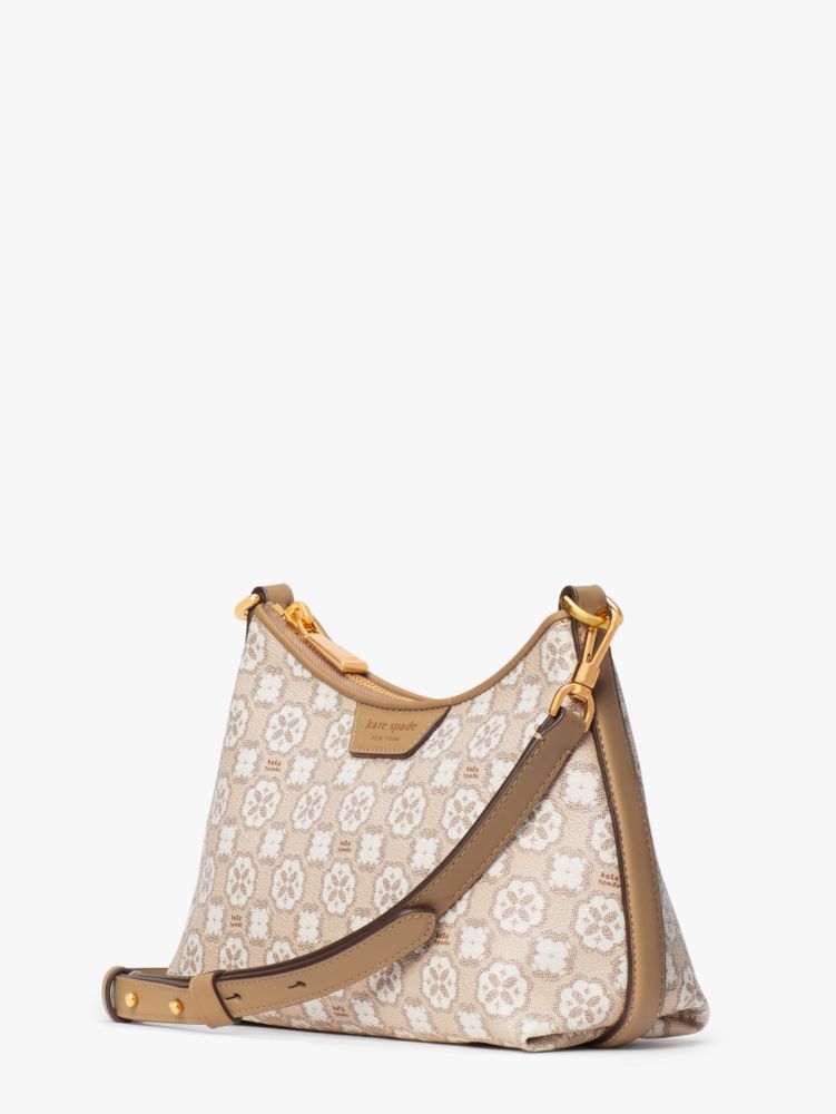 Spade Flower Monogram Coated Canvas Top Zip Crossbody, , Product