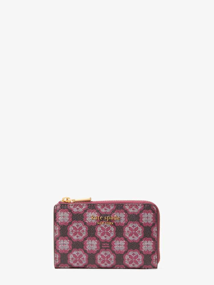 Kate Spade,Spade Flower Monogram Coated Canvas Key Pouch,