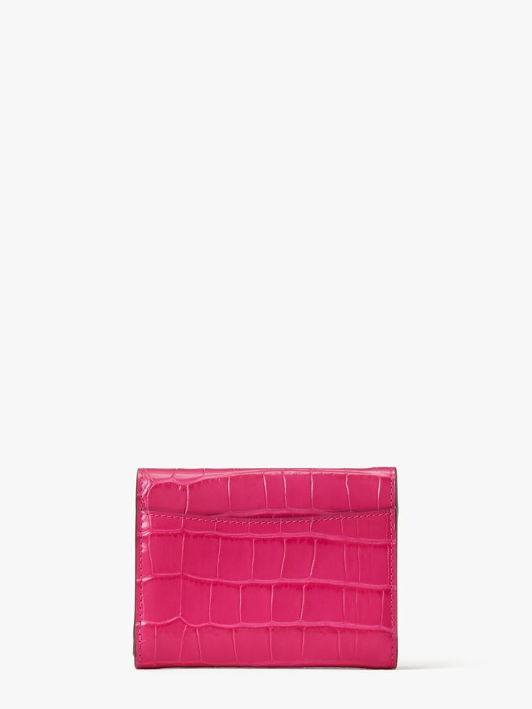 Kate Spade,Katy Croc-Embossed Bifold Flap Wallet,