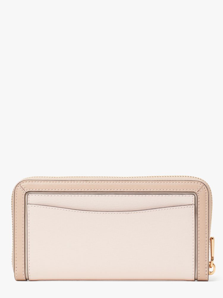 Kate Spade,Morgan Colorblocked Zip-around Continental Wallet,Casual,Pale Dogwood Multi