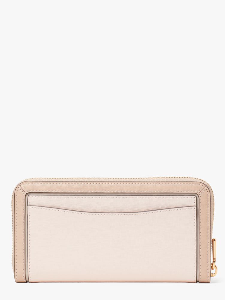 Kate Spade,Morgan Colorblocked Zip-Around Continental Wallet,Casual,Pale Dogwood Multi