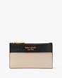 Kate Spade,Morgan Colorblocked Small Slim Bifold Wallet,Casual,Earthenware Black Multi