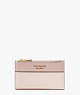 Kate Spade,Morgan Colorblocked Small Slim Bifold Wallet,Casual,Pale Dogwood Multi