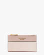 Kate Spade,Morgan Colorblocked Small Slim Bifold Wallet,Casual,Pale Dogwood Multi