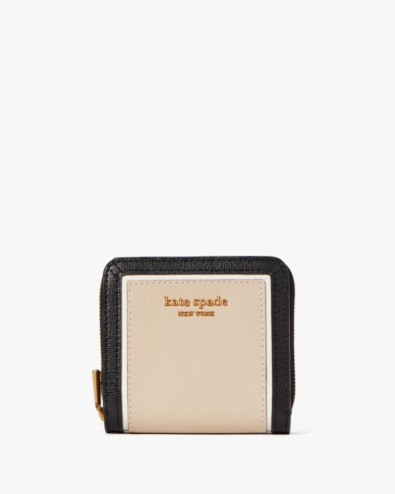 Kate Spade,モーガン カラーブロック スモール コンパクト ウォレット,ミニ財布,アースンウェア ブラックマルチ