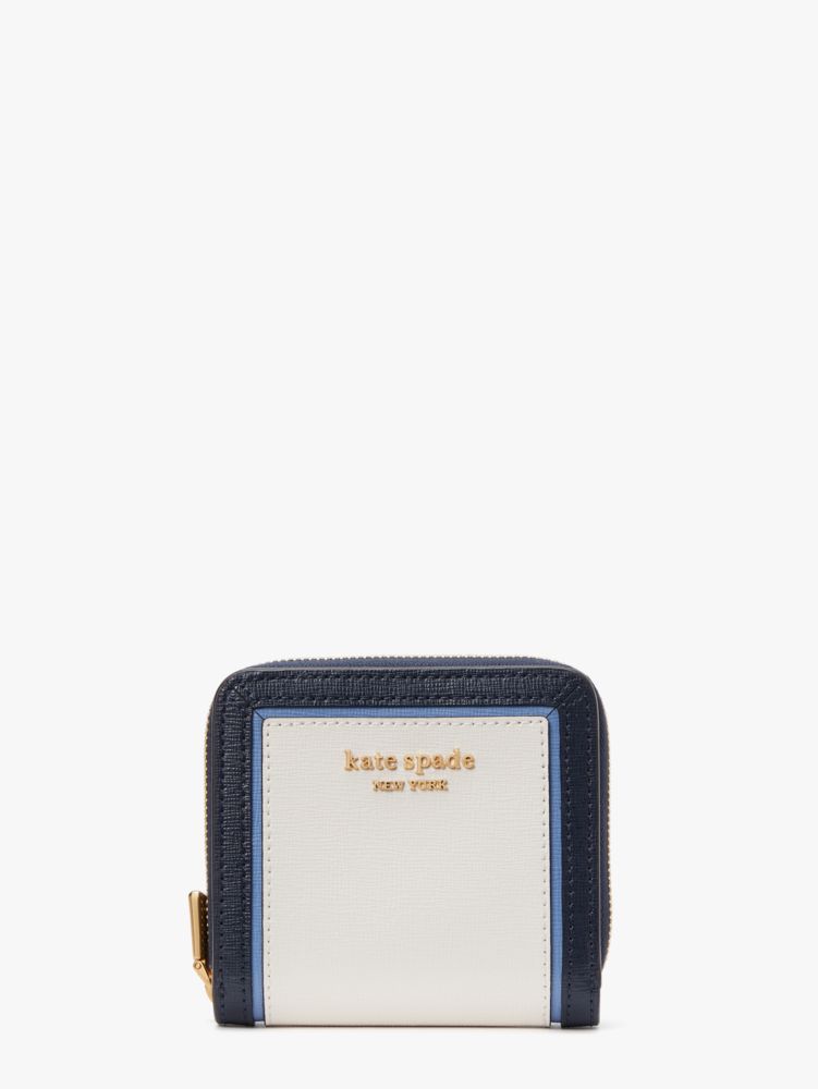 Morgan Colorblocked Small Compact Wallet