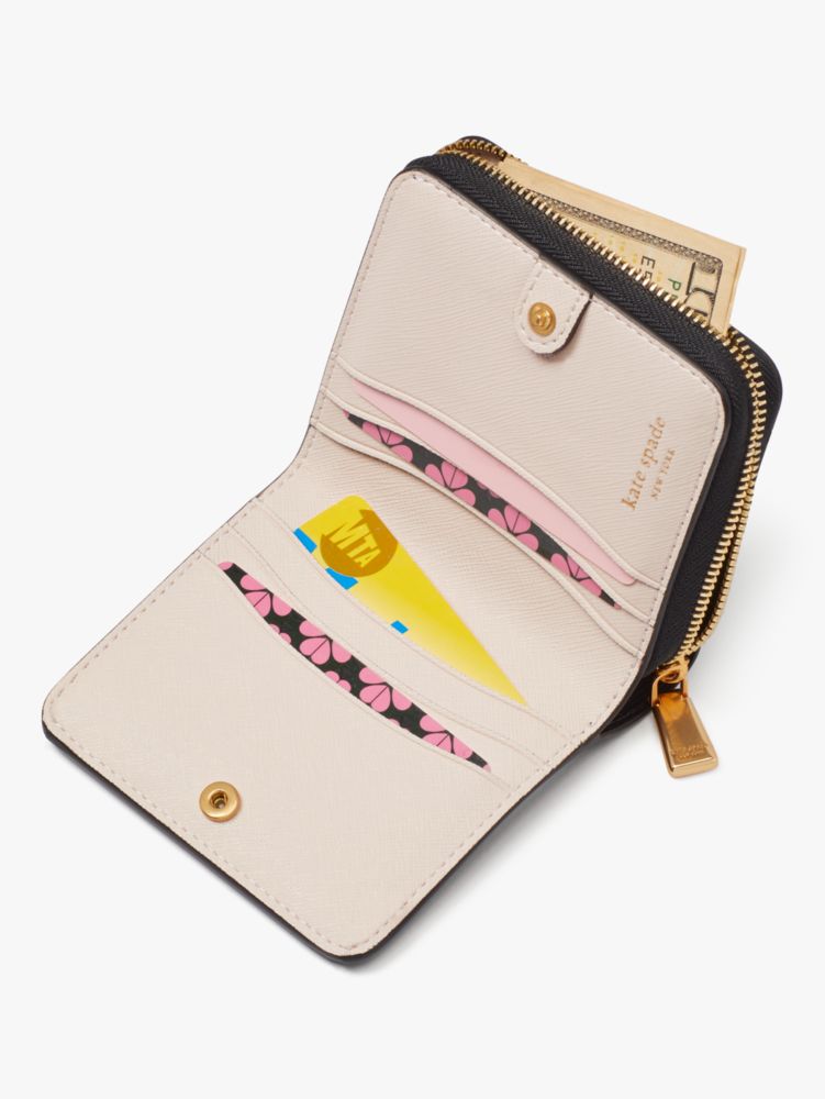 Kate Spade,Morgan Colorblocked Small Compact Wallet,