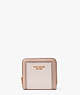 Kate Spade,Morgan Colorblocked Small Compact Wallet,Casual,Pale Dogwood Multi
