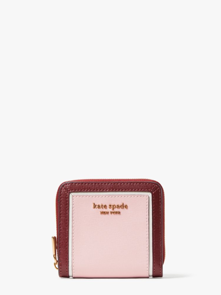 Kate Spade,Morgan Colorblocked Small Compact Wallet,