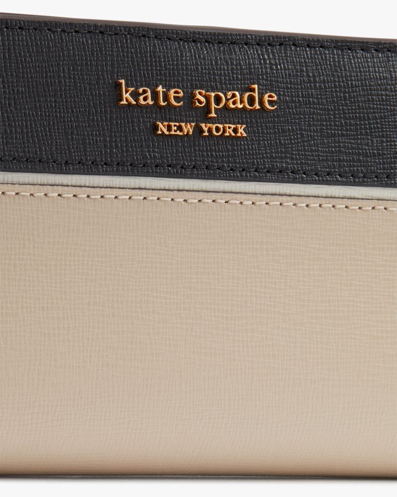 Kate Spade Morgan Rose Garden Slim Bifold Wallet In Black