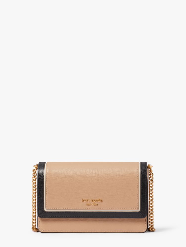 Kate Spade,Morgan Colorblocked Flap Chain Wallet,