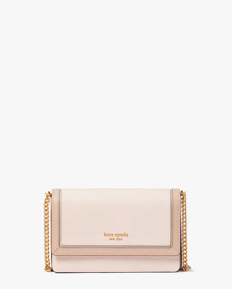 Kate Spade,Morgan Colorblocked Flap Chain Wallet,Small,Casual,Pale Dogwood Multi