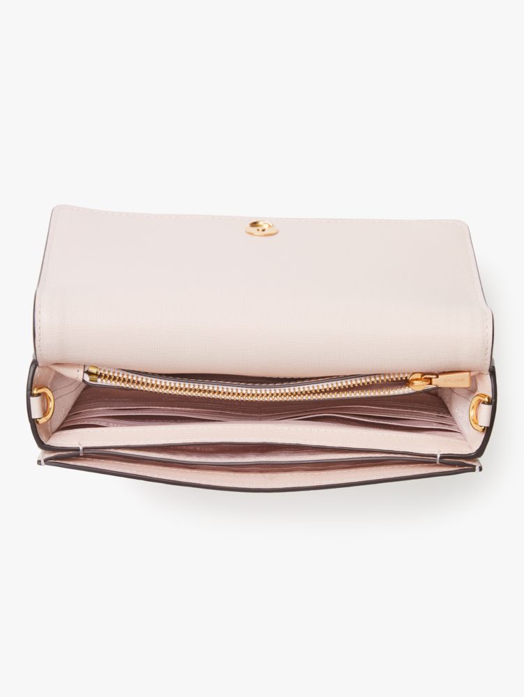 Kate Spade New York Morgan Colorblocked Saffiano Leather Flap Chan Wallet - Pale Dogwood Multi