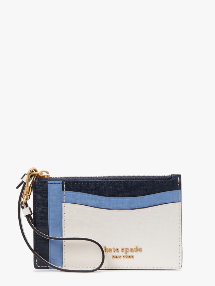 Kate Spade New York Morgan Color-Blocked Saffiano Leather Zip Card : One Size