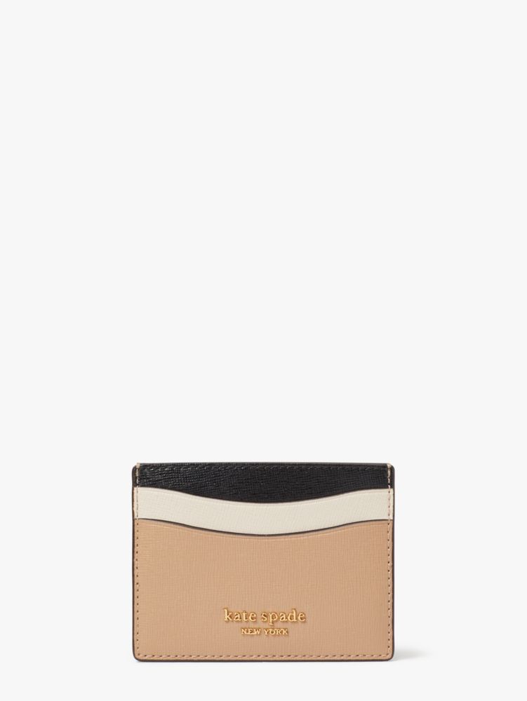 Kate Spade,Morgan Colorblocked Cardholder,Cream Multi