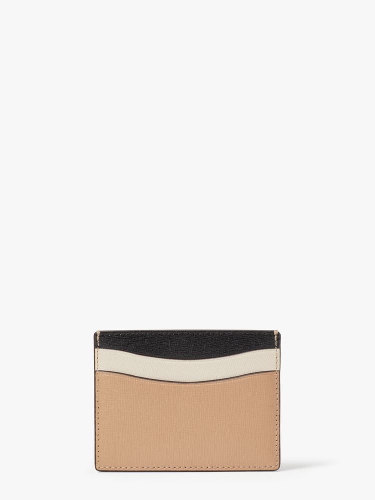 Kate Spade,Morgan Colorblocked Cardholder,Cream Multi