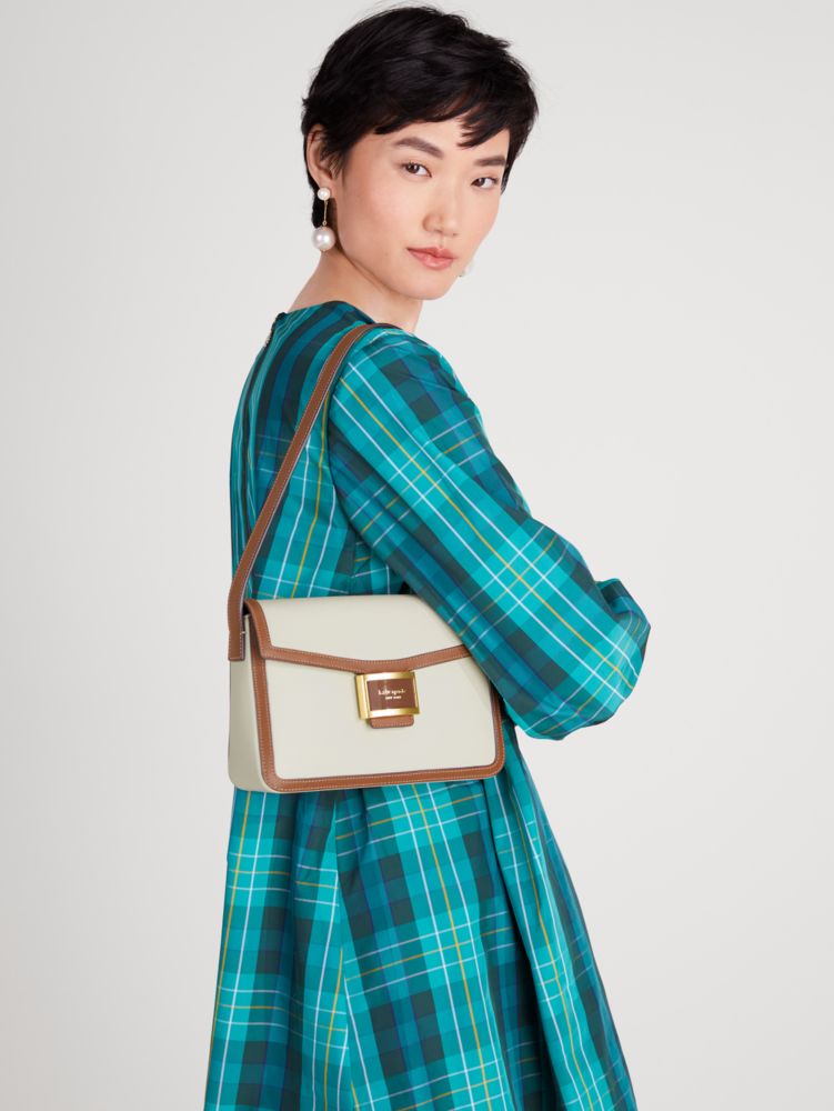 Kate Spade,Katy Colorblocked Medium Shoulder Bag,Medium,Halo White Multi