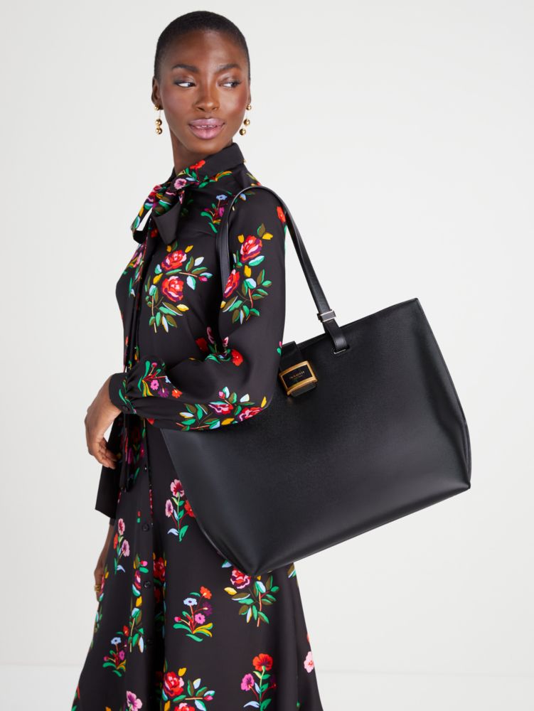 Buy KATE SPADE Hudson Large Work Tote Bag, Black Color Women