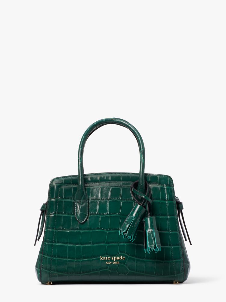 kate spade green croc purse