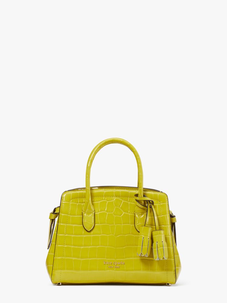 Kate Spade Knott Pebbled Leather Small Crossbody Bag in Yellow