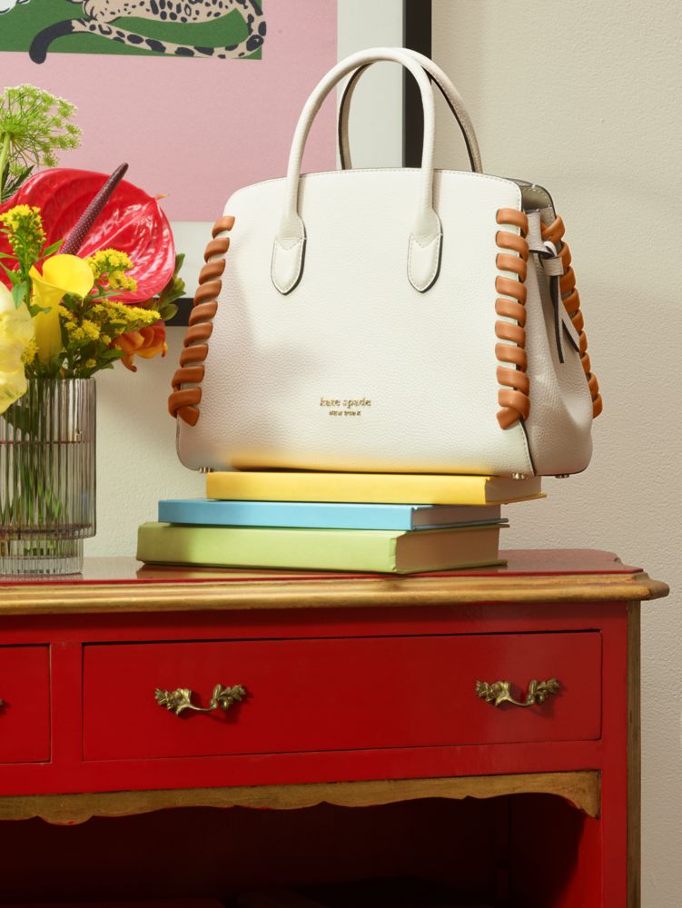 Kate Spade,ノット ホイップステッチ ミディアム サッチェル,桜の木