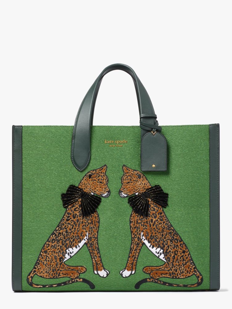 Manhattan Lady Leopard Large Tote, , Product