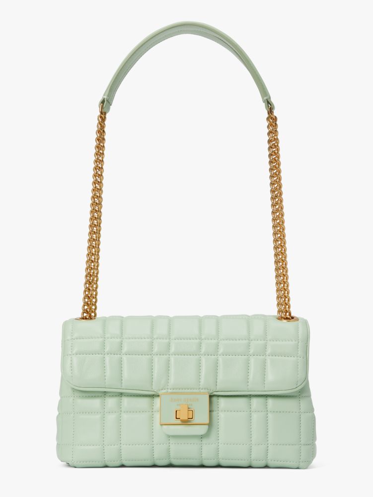 Kate Spade Evelyn Quilted Medium Convertible Shoulder Bag, Pistachio Cream - Handbags & Purses