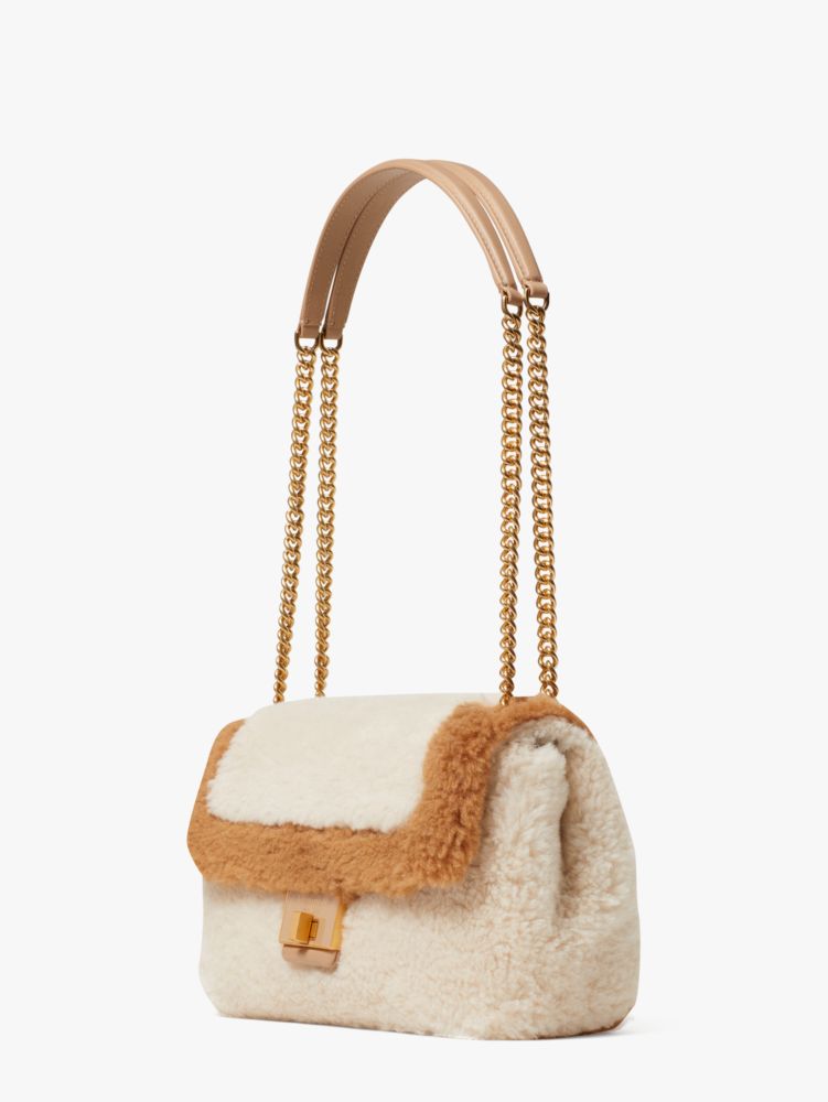 Kate Spade,Evelyn Faux Shearling Medium Convertible Shoulder Bag,