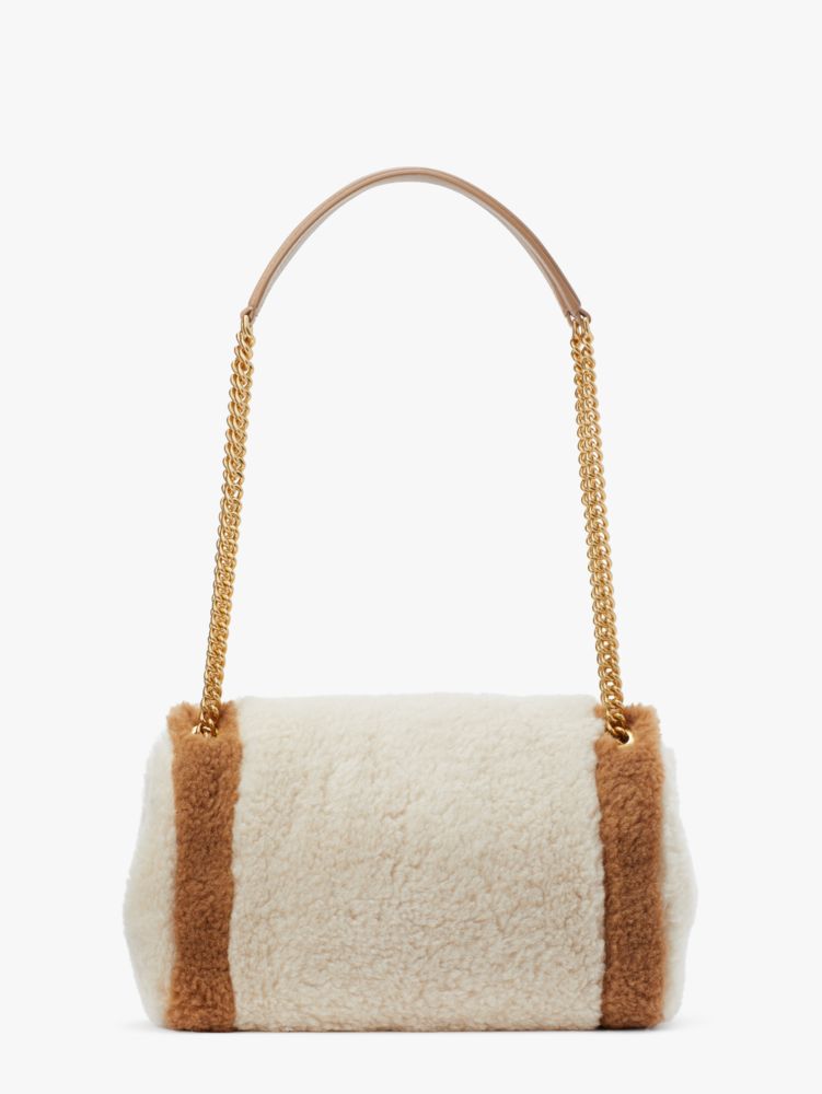 Evelyn Faux Shearling Medium Convertible Shoulder Bag