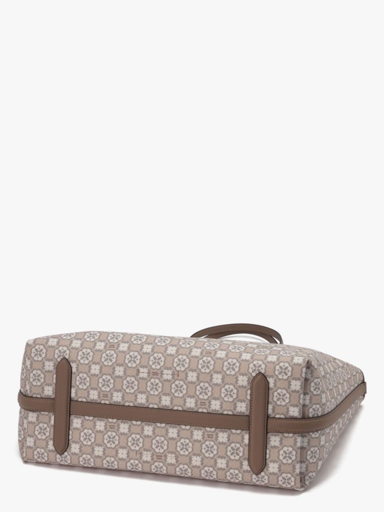 Kate Spade,スペード フラワー モノグラム コーテッド キャンバス サットン ミディアム トート,トートバッグ,ナチュラルマルチ