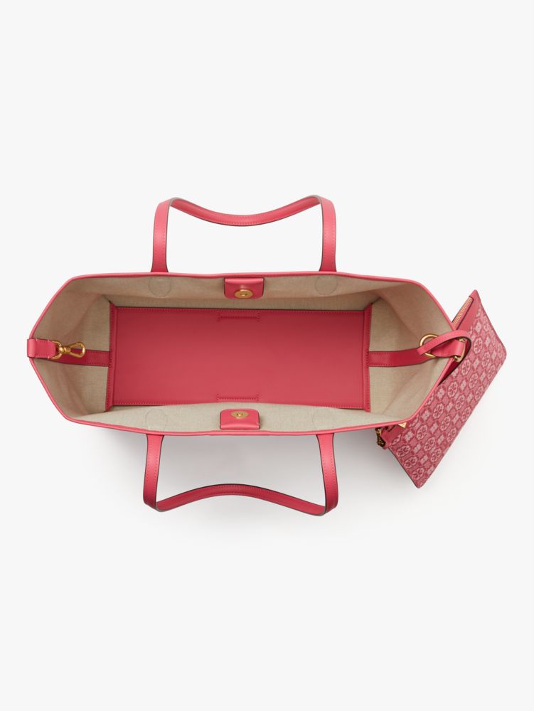 Kate Spade,スペード フラワー モノグラム コーテッド キャンバス サットン ミディアム トート,トートバッグ,