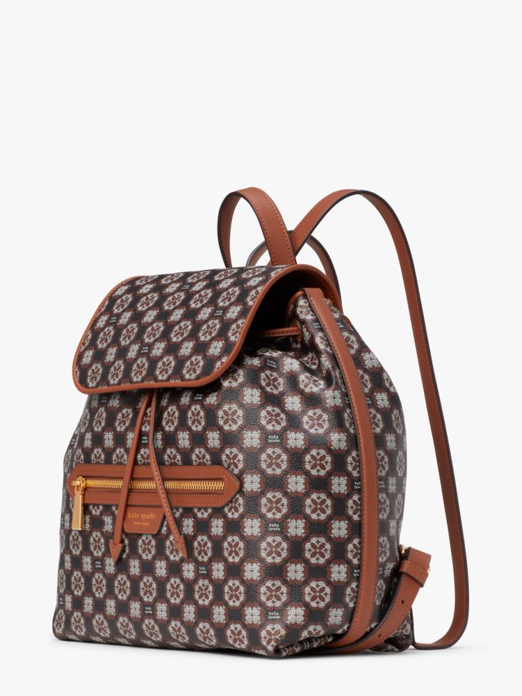 Kate Spade,Spade Flower Monogram Mia Flap Backpack,