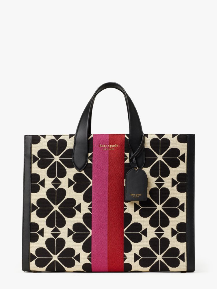 kate spade new york manhattan large spade flower monogram tote bag