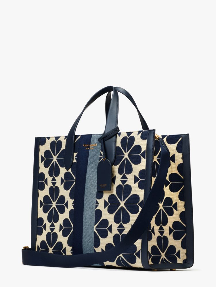 Spade Flower Two Tone Canvas Manhattan Large Tote