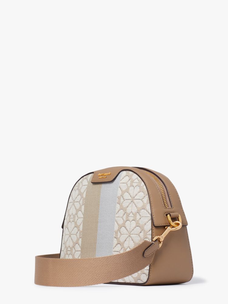 Kate Spade,Spade Flower Jacquard Stripe Addy Medium Dome Crossbody,