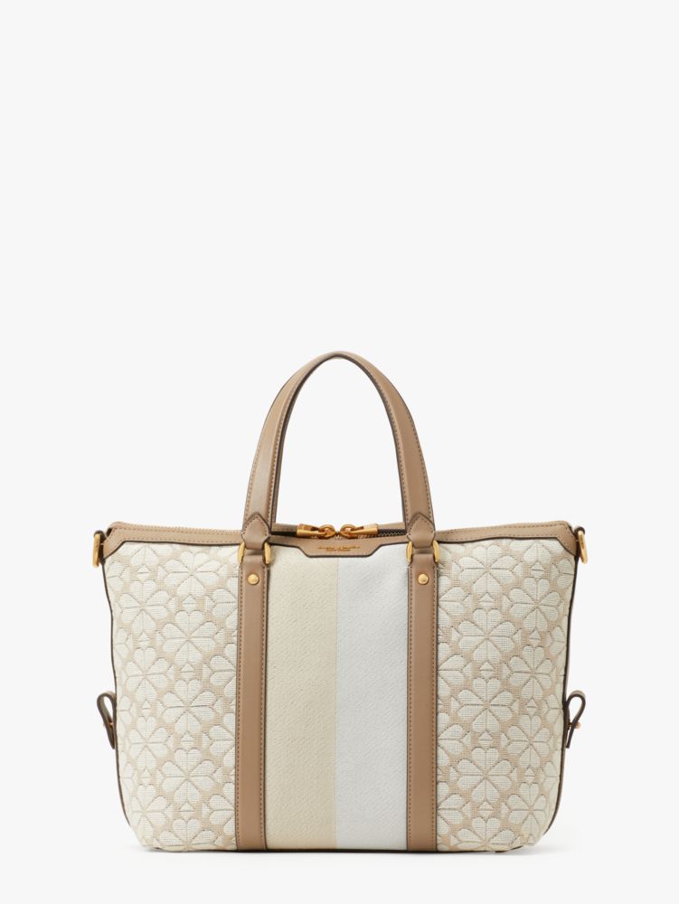 Spade Flower Jacquard Stripe Faye Medium Satchel