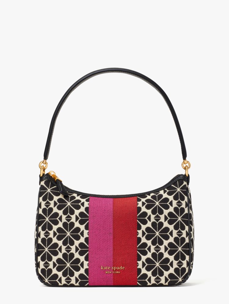 Kate Spade Spade Flower The Original Bag Schultertasche aus Jacquard, gestreift, wandelbar, klein