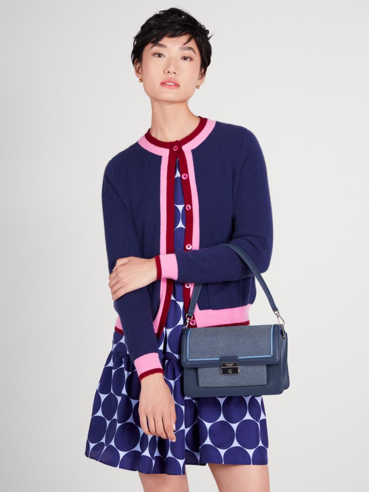 Kate Spade,Voyage Chambray Twill Medium Shoulder Bag,
