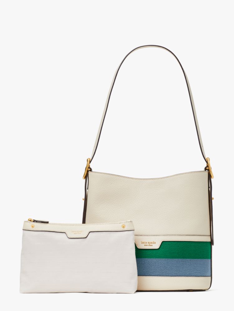 Kate Spade,レーシング ストライプ カミラ ミディアム ショルダーバッグ,桜の木