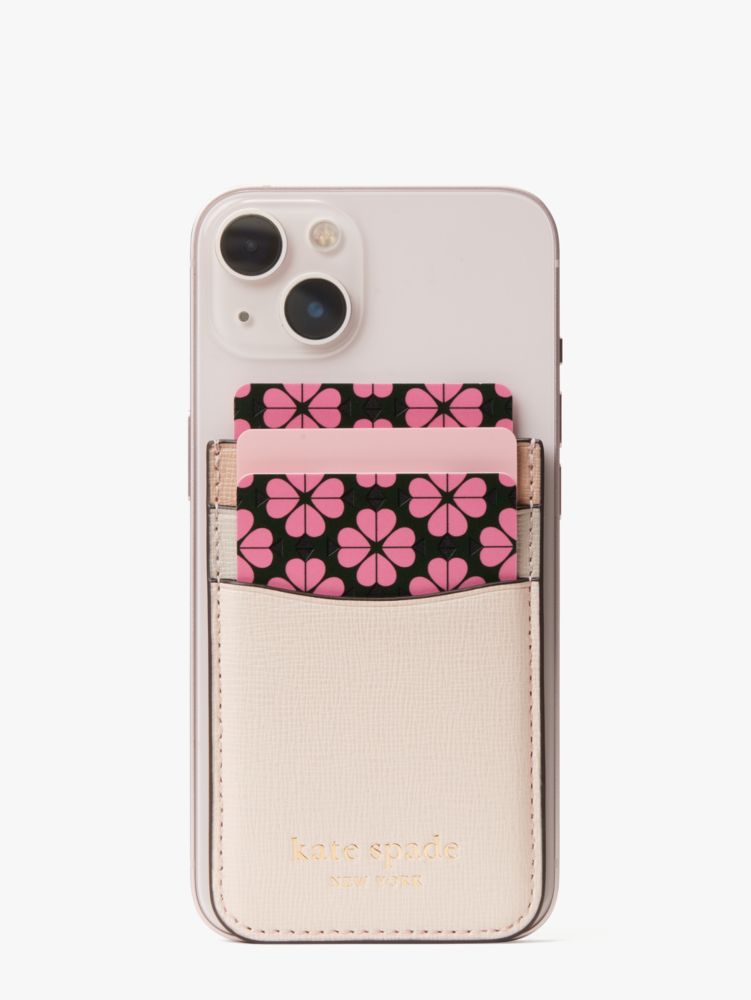 Kate Spade,モーガン カラーブロック ステッカー ポケット,モバイルアクセサリー,ペールドッグウッドマルチ