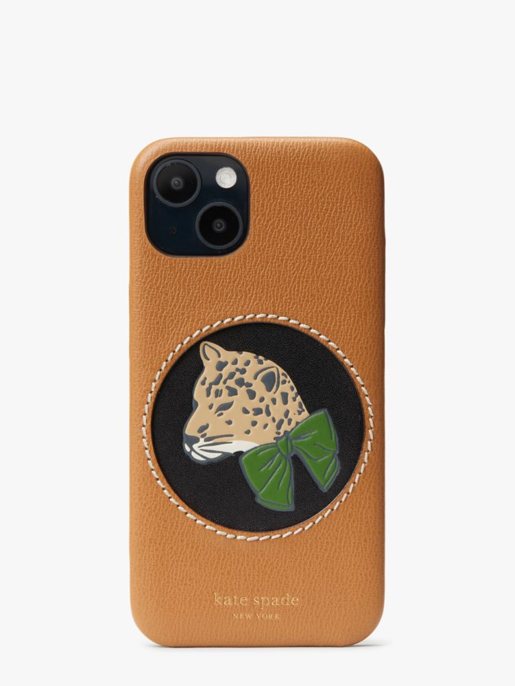 Leopard Novelty Smooth Leather Wrapped Phone Case 13 Kate Spade UK